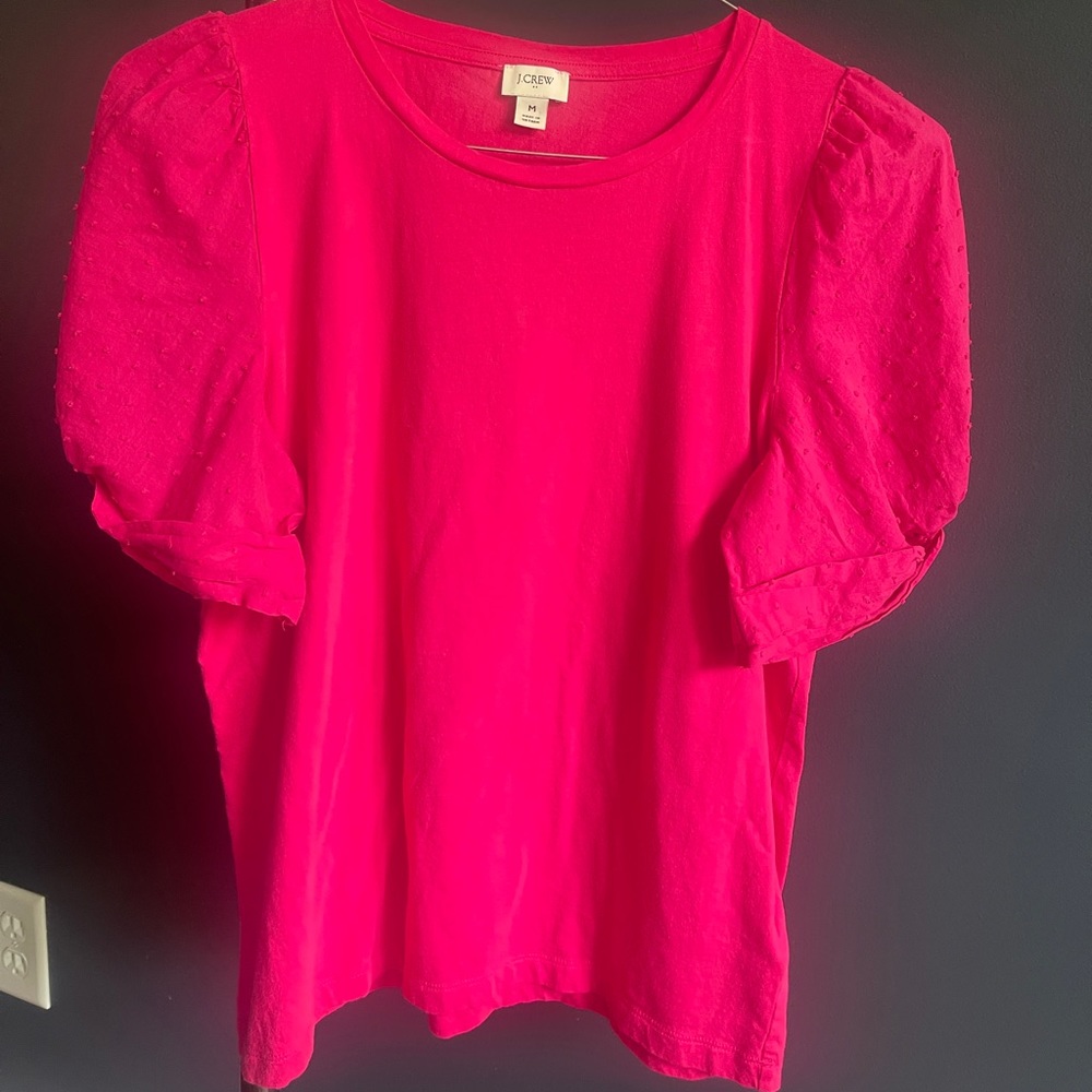 Pink J Crew Top size medium